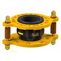 لرزه گیر لاستیکی مهاردار 8 زرد 3 اینچ