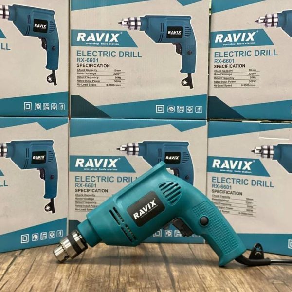 دریل برقی 500 وات دیمردار 10 راویکس